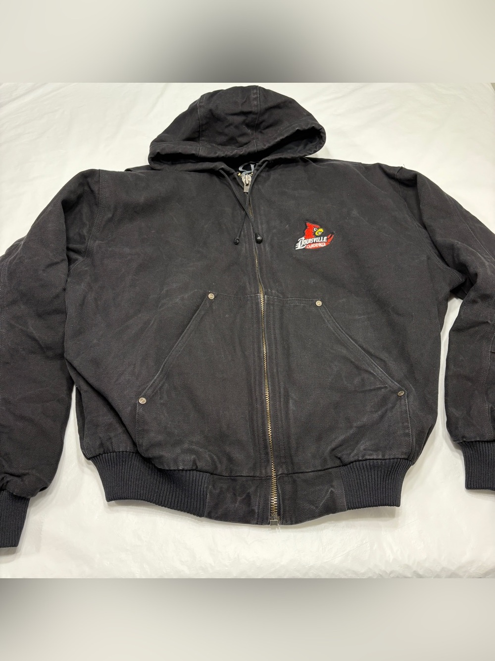 Louisville Cardinals Wagner Black Lined Canvas Jacket Men’s Medium